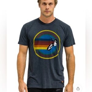 🌈 New Aviator Nation Navy Signature Malibu Graphic Tee